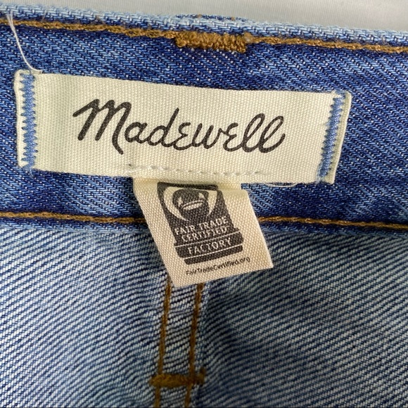 Madewell Rigid Denim A-Line Mini Raw Hem Skirt 27 - Picture 6 of 11